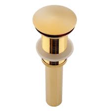 gold finished popup drain assembly