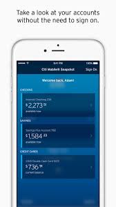 Citi Mobile By Citibank Cash Card Accounting App