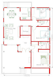 By far our trendiest bedroom configuration, 3 bedroom floor plans allow for a wide number of options and a a single professional may incorporate a home office into their three bedroom house plan, while still leaving space for a guest room. Jbsolis House