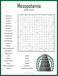 A Word Search Puzzle To Include Within A Unit On Ancient Mesopotamia Students Review Spelling And Vocabu Mesopotamia Ancient Mesopotamia Ancient World History