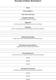 Free resume templates, resume examples, samples, cv, resume format, builder, job application, skills. Download Resume Outline For Free Formtemplate