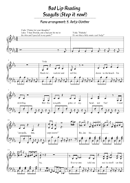Lt → английский → bad lip reading → seagulls! Bad Lip Reading Seagulls Stop It Now Piano Solo Words Sheet Music For Piano Solo Download And Print In Pdf Or Midi Free Sheet Music For Seagulls By Bad Lip