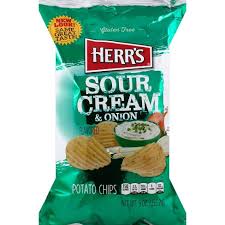 Lay's potato chips are a family favourite, especially at birthdays & bbq's. Herr S Ripples Sour Cream Onion Flavored Potato Chips 10oz Target