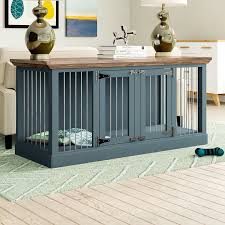 Damien Double Wide Credenza Pet Crate Dog Crate Furniture Crate Furniture Crate End Tables