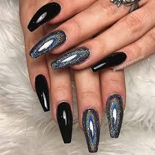Acrylic Black And Gray Nails Nokti Hashtag On Instagram Photos And Videos Holographic Nails Acrylic Holographic Nails Ballerina Nails