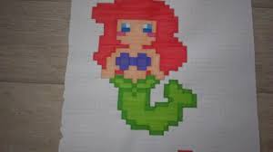 Ariel En Sirene En Pixel Art Disney La Petite Sirene Pixel Art Art Pixel
