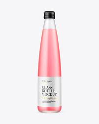 Frosted Glass Drink Bottle Mockup Designs Zone