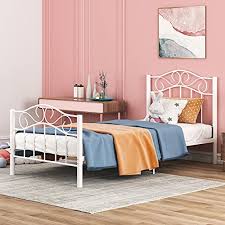 Yes, we carry a white product in metal bunk beds. Mecor Twin Xl Curved Metal Bed Frame Princess White Platform Bed Frame With Vintage Headboard Footboard Mattress Foundation For Kids Girls Boys White Twin Xl Pricepulse