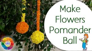 Rare udumbara flowers blossom in korea. Make Flowers Pomander Ball Marigold Hanging Ball From Plastic Ball Youtube