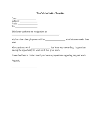 This notice is specifically provided to the employer informing him of the resignation, and allowing the organisation to find an ideal replacement within that time period. Example Of A Two Weeks Notice Letter Edit Fill Sign Online Handypdf