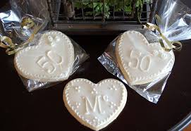50th Wedding Anniversary Cookie Favors 50th Wedding Anniversary Favors 50th Anniversary Cookies Wedding Anniversary Party Favors
