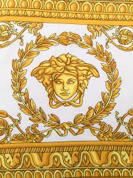 This brand logo design existed for 10 years. Versace Logo Print Towel Farfetch