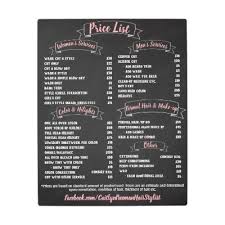 Pink Salon Price List Poster Zazzle Com In 2020 Salon Price List Hair Salon Prices Hair Salon Price List