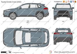 The corolla cross' wheelbase is. Toyota Corolla Cross Vector Drawing