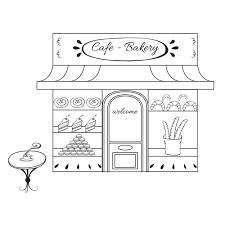 Bird In Hand Bake Shop Backery Shop Icon In Black Landscape Sketch Icon City Bakery Shop Design Shop Icon Designs To Draw