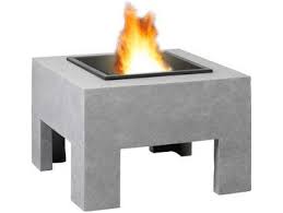 Outliv Feuertisch Quadratisch 58x58x39cm Clayfibre Zement Feuertisch Boden Fur Balkon Garten