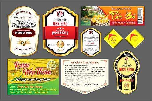 In Tem Nhãn Rượu Chuyên Nghiệp Tại Hà Nội, Mẫu Đẹp, Độc Quyền, Sang Trọng - In Đức Phát