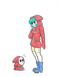 Shy Guy and Shy Gal (Artist unknown) : r/Mario