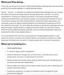 Information technology asset managers' role also involves ensuring compliance with vendor contracts by carrying out effective planning and monitoring and given below is an example of the kind of job description, consisting of typical tasks, duties, and responsibilities, handed to it asset managers to. What It Means To Be A Digital Project Manager Teamgantt