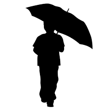 Black And White Umbrella Clipart Boy Holding Umbrella Wall Silhouette Decal Boy Holding An Umbrella Silhouette Boy Silhouette Umbrella