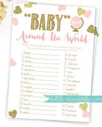 Baby Around The World Trivia Shower Game Baby In Different Etsy Boy Baby Shower Games Baby Shower Games For Large Groups Baby Shower Fun