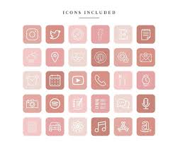 180 Ios 14 App Icons Pack Aesthetic Neutral Colors Pink Etsy Iphone Apps App Covers App Icon
