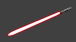 Added lighting coming from the red light saber blade, and changed the lightsaber glow. Post Processing Lightsabers In Blender Blender Stack Exchange