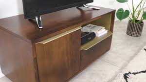 Made Com Meubles En Bas Tv Laiton Bois Fonce Meuble Tv Meuble Et Bois