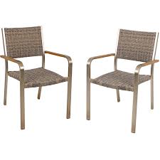 Llll➤ aktueller und unabhängiger stapelstühle garten test bzw. Stapelstuhl Florence 2er Set Aluminium Champagner Teak Optik Kaufen Bei Obi