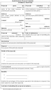 Small Business Proposal Template Sample Business Templates Business Proposal Template Business Proposal Format One Page Business Plan