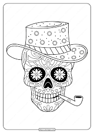 When it gets too hot to play outside, these summer printables of beaches, fish, flowers, and more will keep kids entertained. Printable Sugar Skull Pdf Coloring Pages 04
