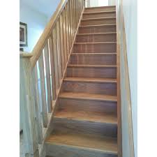 Solid oak timber tread to be used to clad an existing staircase. Oak Stairs Refurbishment Kit