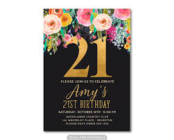 Black And Gold 21st Birthday Invitations 21st Birthday Invitations For Her 21st Birthday Invitations 21st Invitations Birthday Invitations
