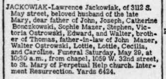 Obituary for Lawrence Jackowiak