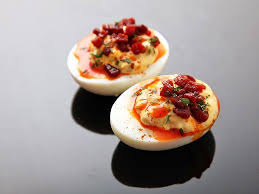 Deviled Eggs With Crispy Chorizo Chorizo Oil And Smoked Paprika Recipe Recipe Paprika Recipes Food Deviled Eggs