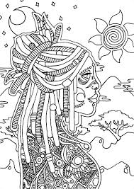 You can print or color them online at getdrawings.com for absolutely free. Portrait Of A Woman With Landscape Africa Adult Coloring Pages