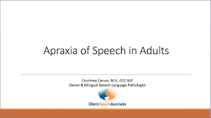 171819 speech is dysprosodic, vowels may be prolonged. Apraxia Of Speech In Adults Youtube