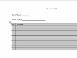 7.in the event of a tie, the tied teams shall be asked a tiebreaker question. How To Make A Quiz Answer Sheet In Word Youtube