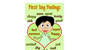 first day feelings adjectives poster adjectives anchor chart free download