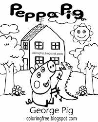 Red for the dress and black for the shoes and pupils. Ice Cream Happy Birthday Peppa Pig Coloring Pages Coloring And Drawing