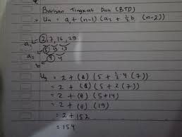 Rumus suku ke n pada barisan bilangan bertingkat 5 9 15 23. Pada Barisan Bilangan Bertingkat 2 7 16 29 Tentukan A Nilai A B Dan C B Tentukan Rumus Suku Brainly Co Id