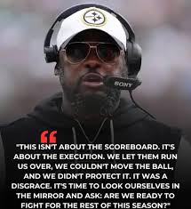 Suekr SONY " "THIS ISN'T THE SCOREBOARD. IT'S ABOUT THE EXECUTION. WE LET  THEM RUN US OVER, WE COULDN'T MOVE THE BALL, AND WE DIDN'T PROTECT IT. IT  WAS A DISGRACE. IT'S