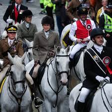 Princess Anne Rides Horseback Through the Streets of Edinburgh in a Historic Procession