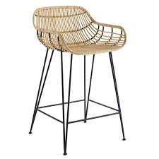 Scoop Stool Kitchen Counter Bar Stools Dining Room Furniture Wisteria Rattan Stool Stool Oak Bar Stools