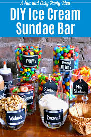 Add the toppings of your choice and a mini spoon and then freeze until firm. Diy Ice Cream Sundae Bar Tips Toppings Fun Ideas Hello Little Home