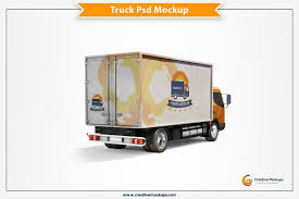 Delivery Truck Psd Mockup Mockup Psd Mockup Psd