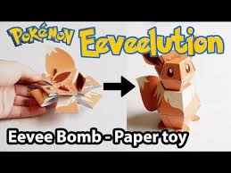 If the card sleeve is high, stick a few fingers into the card sleeve and a few fingers on the outside of the card sleeve and apply pressure to ensure. Pokemon Bomb Papercraft Eevee Tutorial Original Design Youtube Paper Crafts Book Origami Pop Up Cards