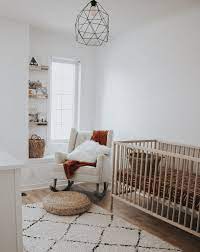 Minimalist Boho Ish Nursery Minimalist Baby Room Nursery Interior Design Classy Living Room
