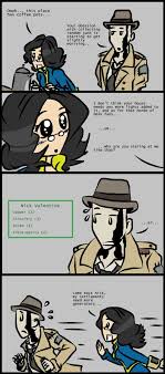 Nuuuuu Dont Scrap Nick Ill Protect My Lil Robot Bby At All Costs Nick Valentine Fallout Art Fallout