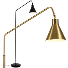 Lese Stehlampe Lyo Mit Langem Ausleger Schwarz Oder Gold Casa Lumi